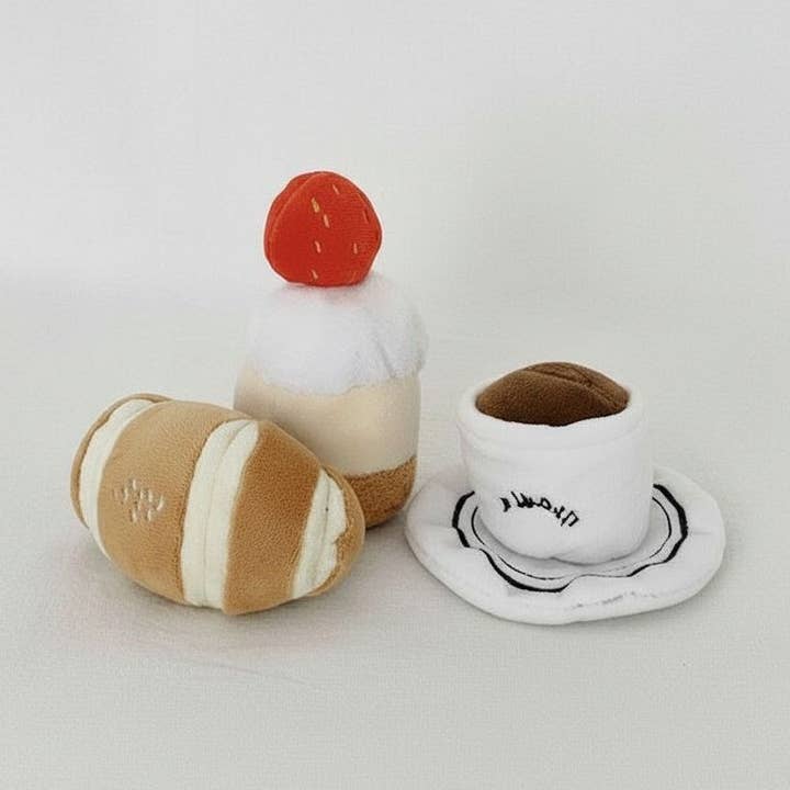 Jouet interactif pour animaux de compagnie à thème alimentaire en peluche pour la vente par kapeit