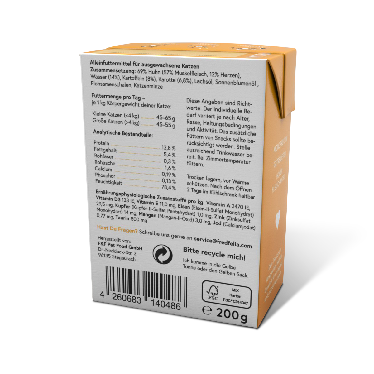 FRED & FELIA - Wholesale Pet Food - Cat - FELIA Chicken3