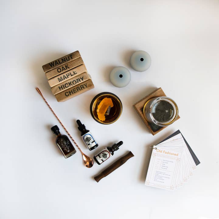 El Kit de Old Fashioned Ahumado / Kit de Cócteles Definitivo para Regalo para venta al por mayor de Spirits WIth Smoke
