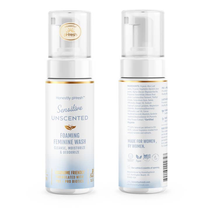 Honestly pHresh - Wholesale Intimate Cleanser/Wipe - Sensitive Unscented Pre + Probiotic Feminine Wash