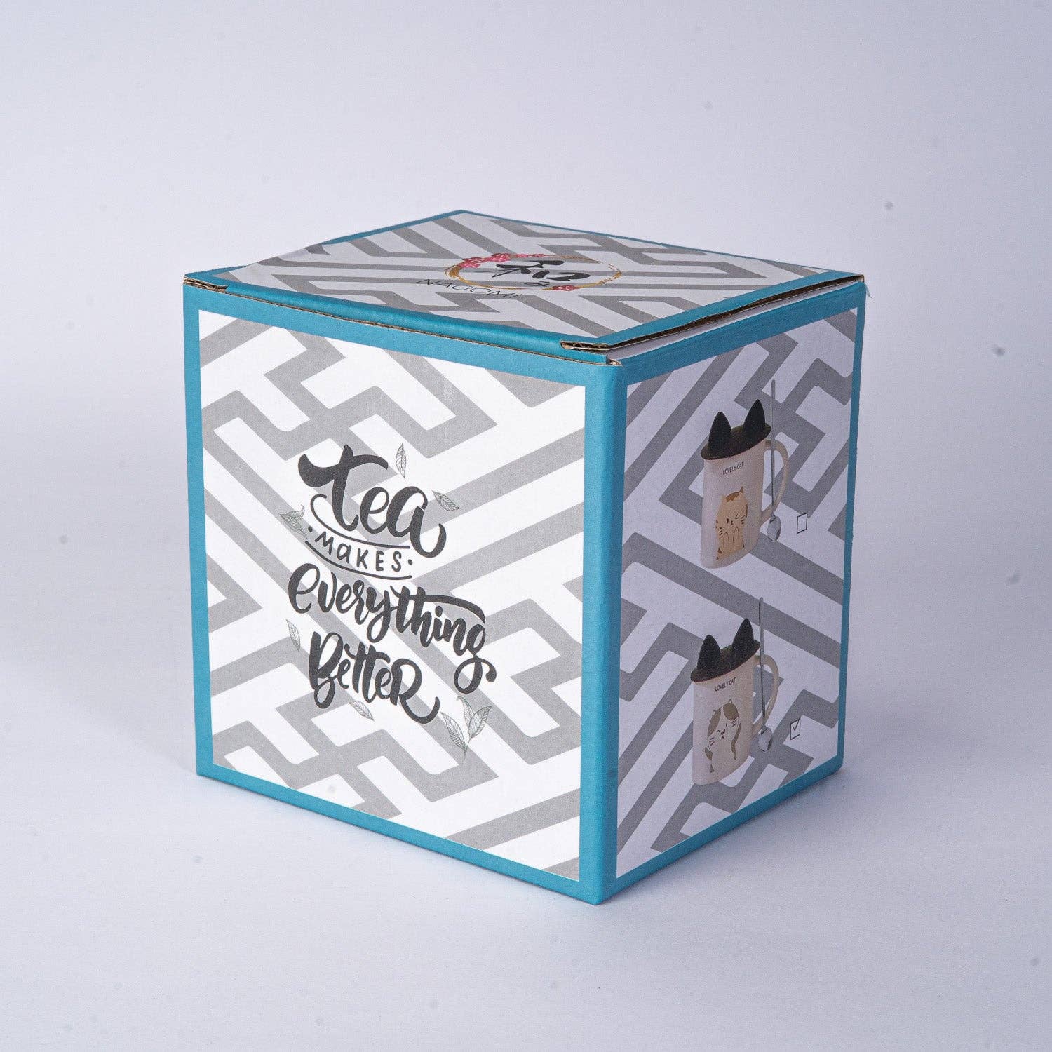 Urban Tokyo - Wholesale Coffee Mug - Lovely Cat 12oz Mug With Lid and Spoon (10/30)5