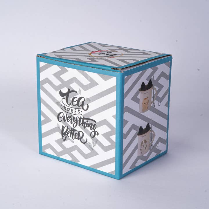 Urban Tokyo - Wholesale Coffee Mug - Lovely Cat 12oz Mug With Lid and Spoon (10/30)5