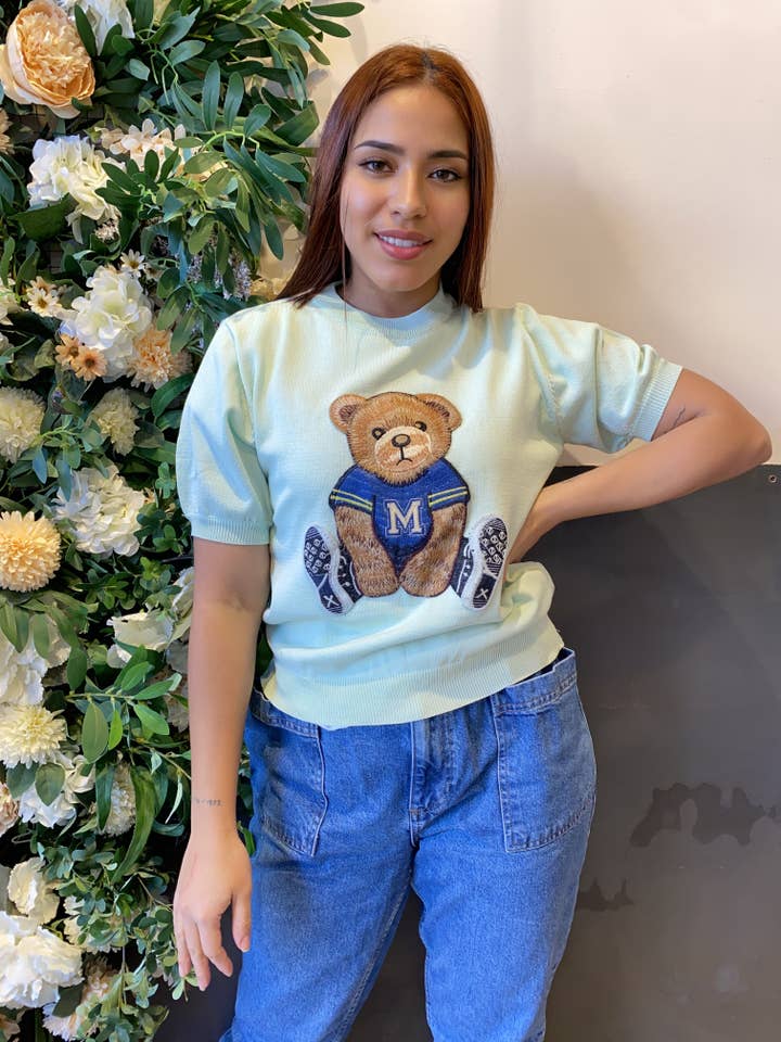MAGNVS - Wholesale Screen Printed T-Shirt - Women's - 11100 BEAR T-SHIRT1