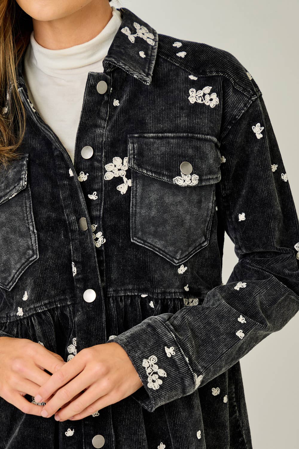 Mystree - Wholesale Jacket - Women's - 61174 Washed Terry Mix Peplum Jacket15