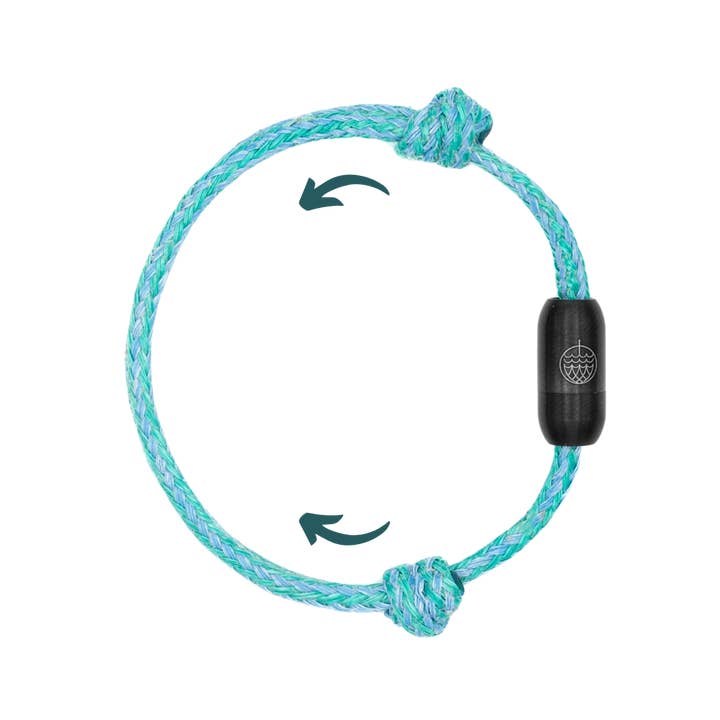 BRACENET - Venta al por mayor Pulseras tejidas/trenzadas - Brazalete del Mar del Norte de red de pesca - ajustable con cierre