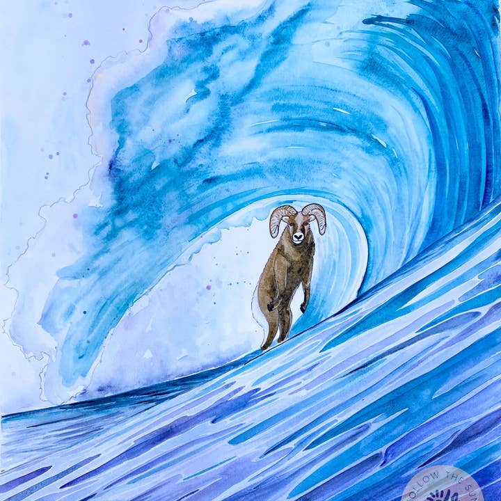 Impression d'art "Bighorn Barrel" pour la vente par Follow the Sun