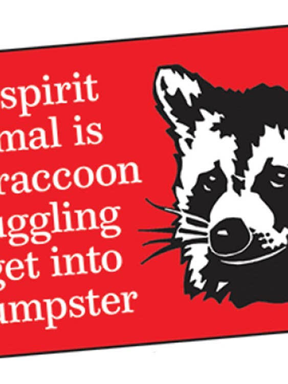 AUTOCOLLANT : Mon animal spirituel est un gros raton laveur en difficulté pour la vente par Ephemera