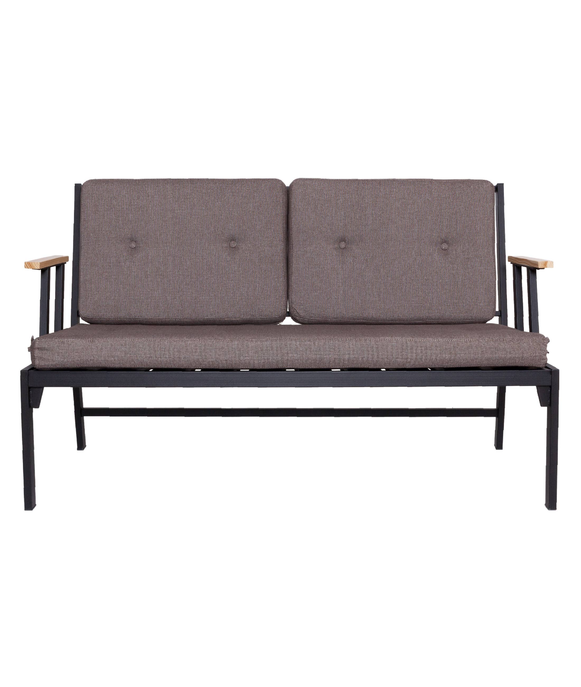 Multi Colored Koza Home Mist Brown Double Garden Chair Black Frame 6006 Double for wholesale on Faire1