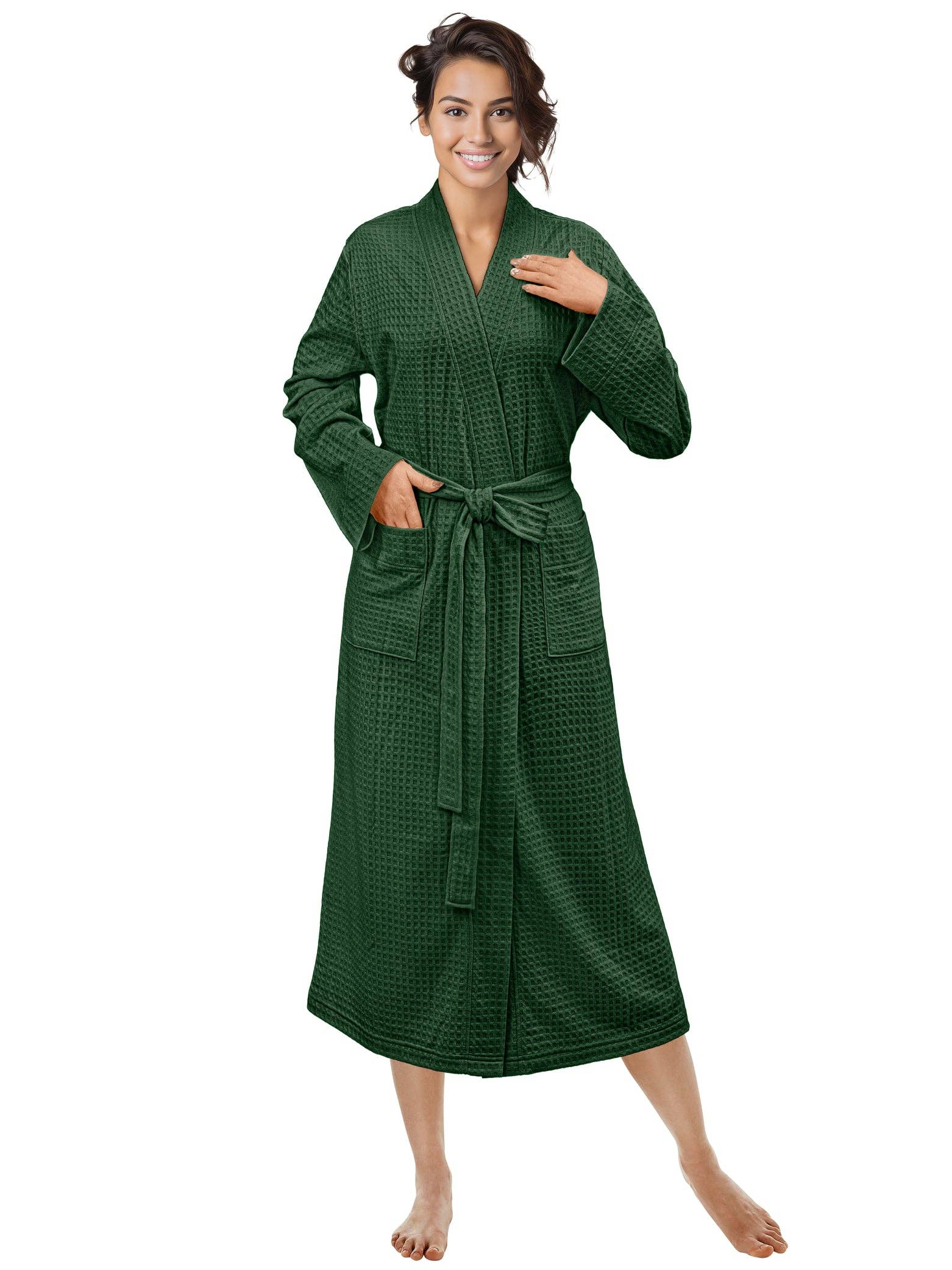 Pavilia - Wholesale Robe - Women's - Women's Waffle Texture Knit Robe9