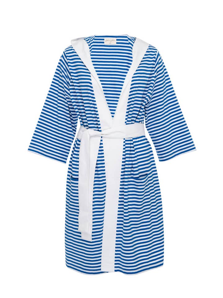 Pure Fiber - Wholesale Robe – Women's - Seaside Serenity Robe – Organic Cotton Hooded Fit2