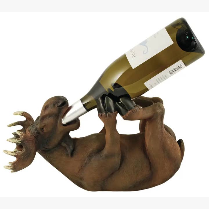 TRUE - Wholesale Bottle Rack/Holder - Decorative Animal Wine Bottle Holder - Mischievous Moose