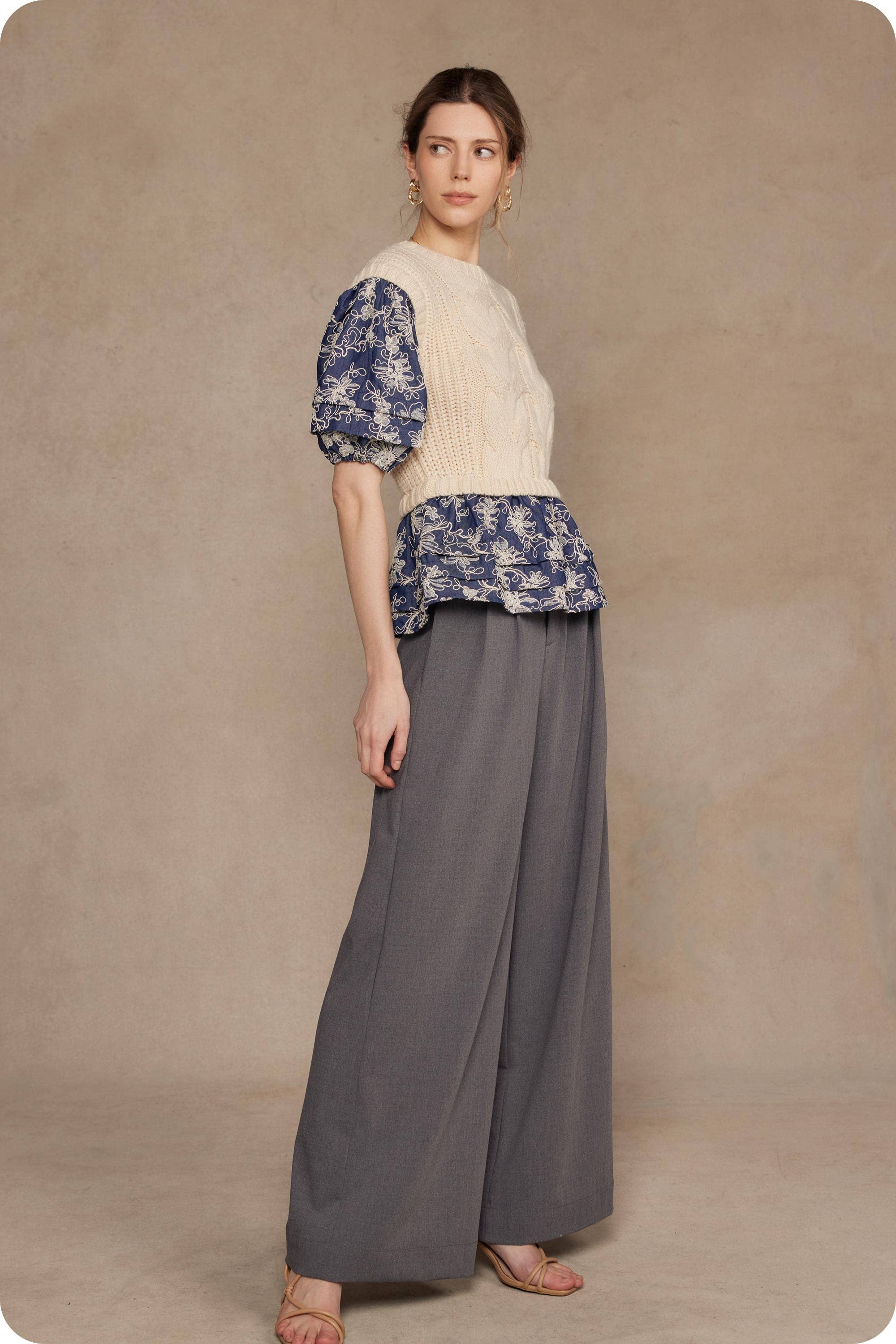 Strut & Bolt – wholesale Byxor - Dam – Kostymbyxor med vida ben13