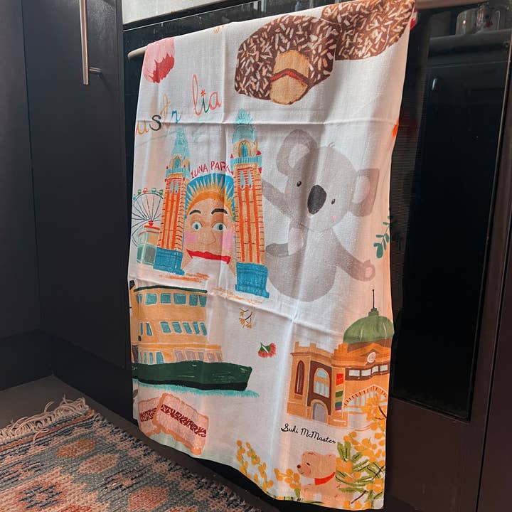 Suki McMaster - Wholesale Tea towel - Kitchen Tea Towel - Australiana by Suki McMaster2