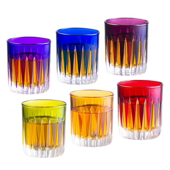 Barski - Venta al por mayor Vaso de chupito - Vasos de licor para chupitos, colores surtidos, juego de 6, 2.6 onzas