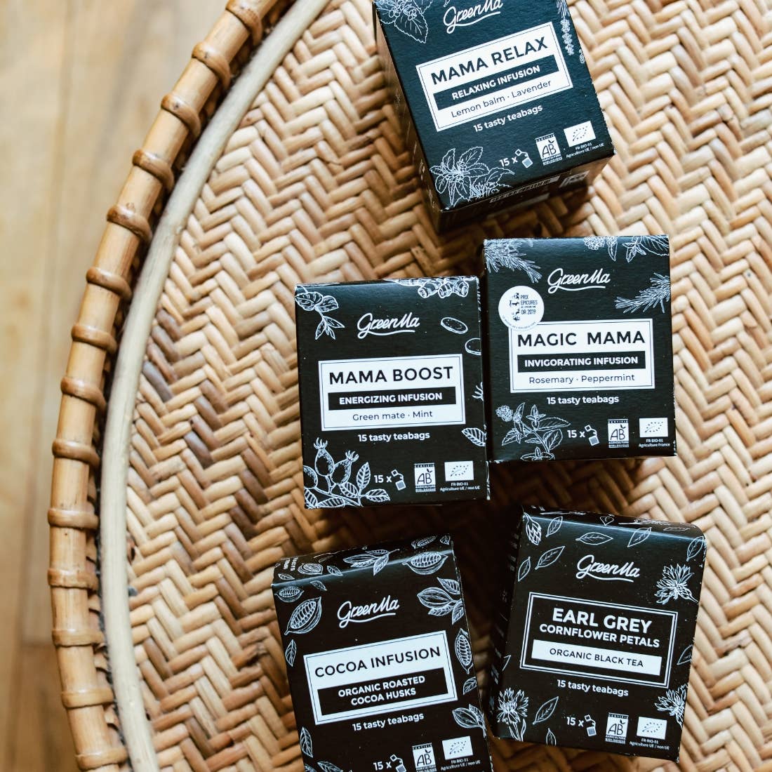 GreenMa - Wholesale Health/Detox Tea - Box of 15 bags of organic tea or infusions16