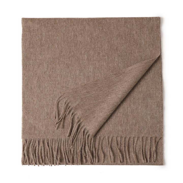 ACCITY - Wholesale Scarf - Unisex - Unisex Wool Scarf – Soft Solid Color with Tassels_CWASC270717
