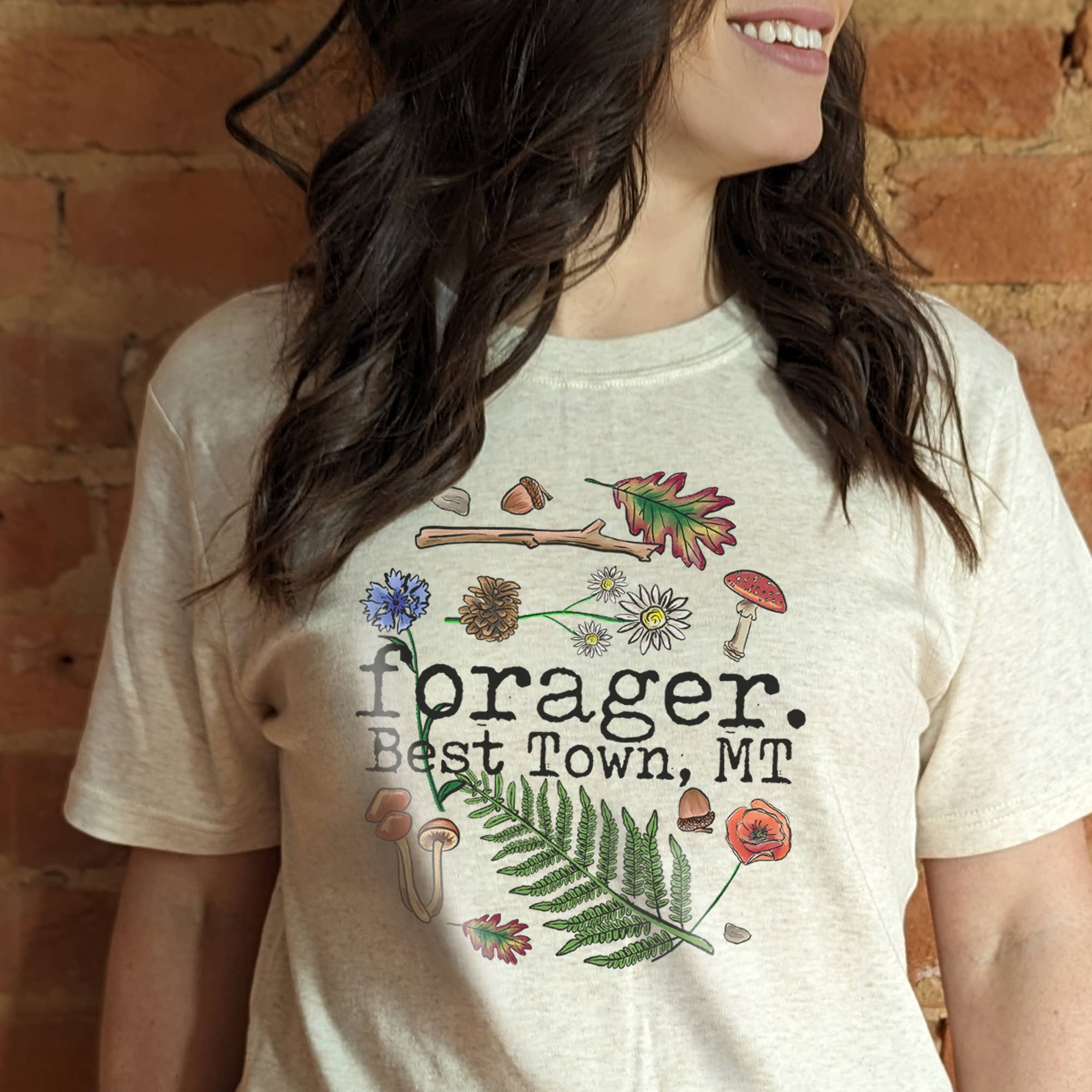 Barefoot Baby - Wholesale Screen Printed T-Shirt - Women's - CUSTOM Forager Mommy and Me Outdoor Summer Hiking Shirt4