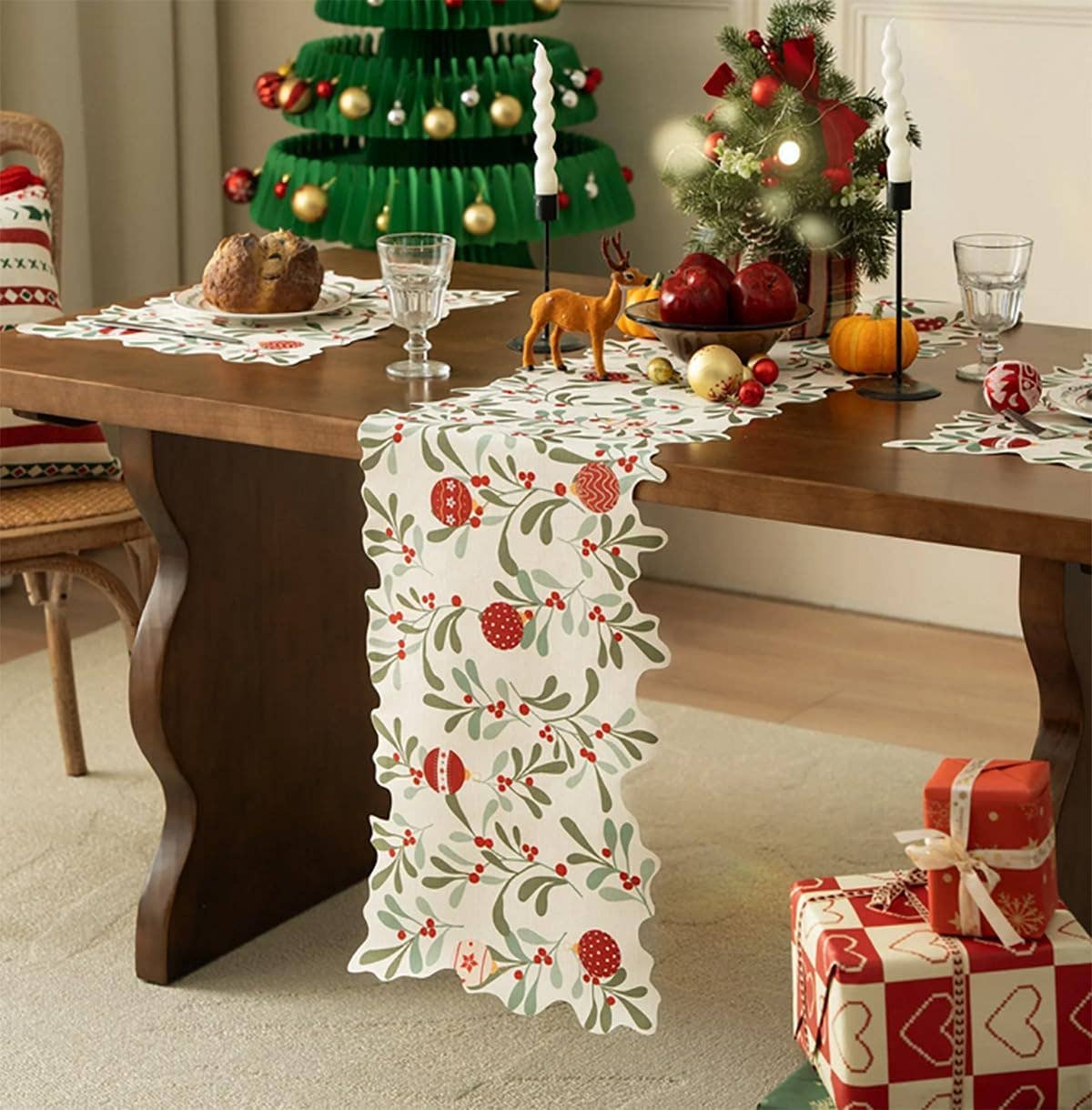 Fennco Styles – Runner de mesa por atacado – Corredor de mesa Design de Natal2