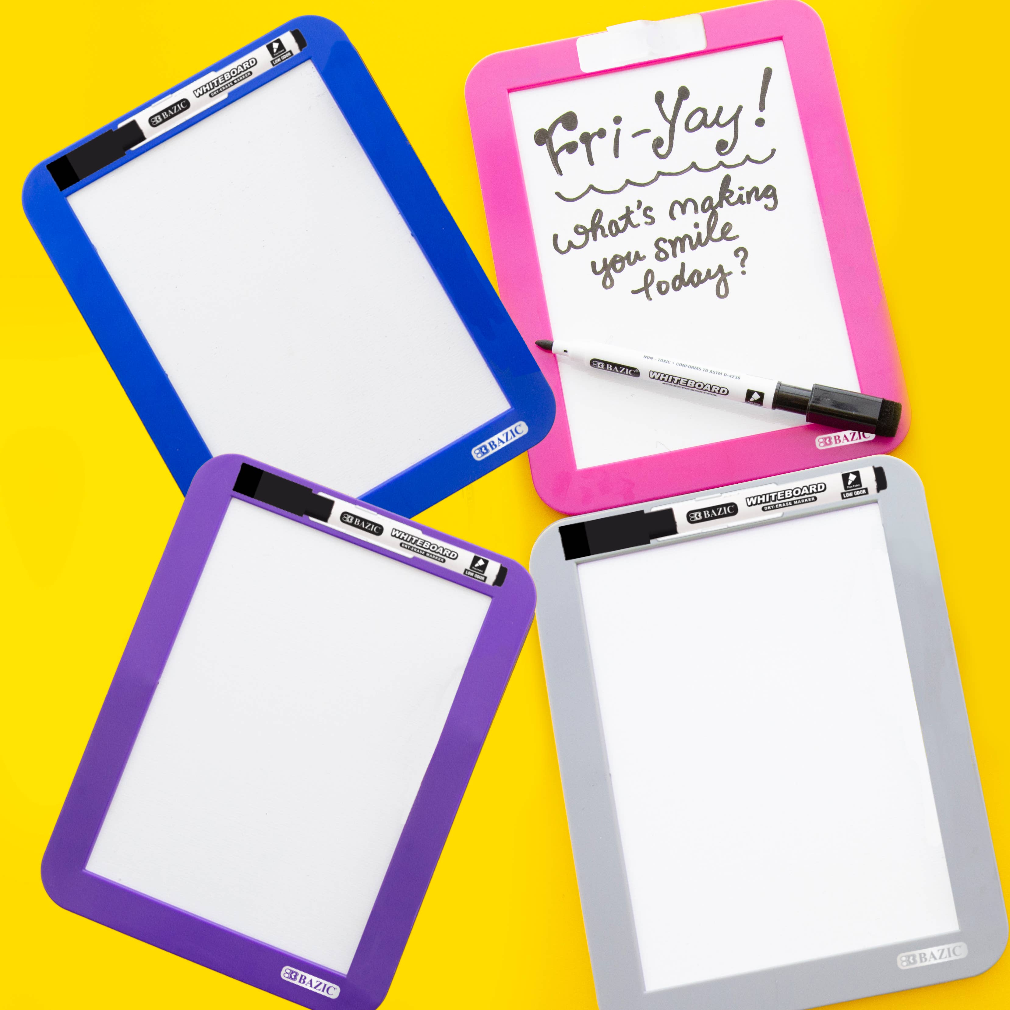 BAZIC Products - Wholesale Whiteboard/Dry-Erase Board - Magnetic Locker Dry Erase Board 5" X 7" w/ Marker5