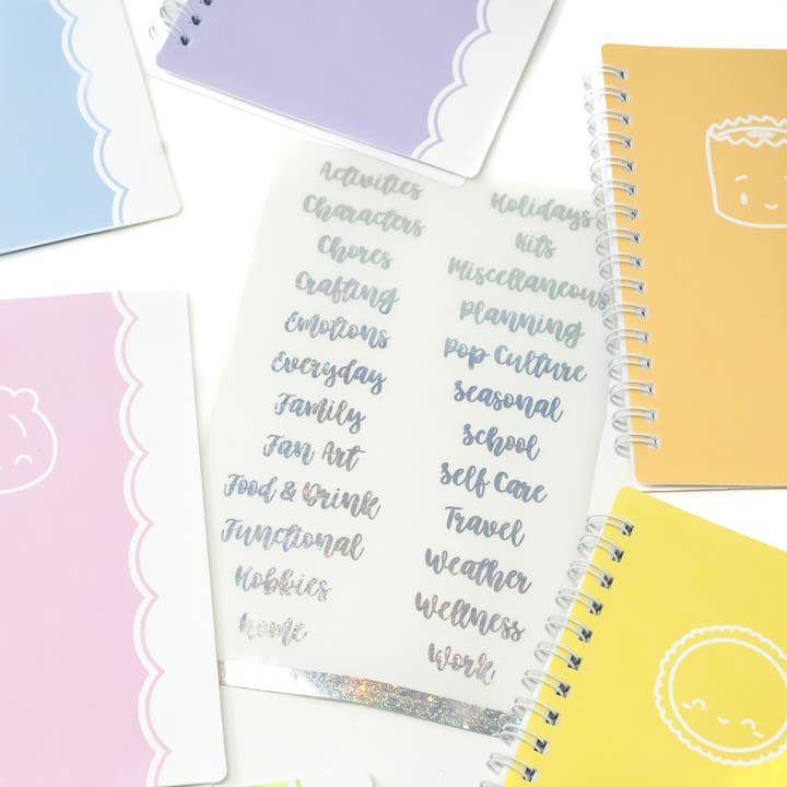 Sticker Album Label Holo Transparent Stickers for wholesale by Wonton In A Million
