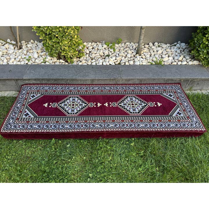 The Loom Wholesale - Wholesale Bank - Handgemaakte Vloerzitbank Set - Traditionele Ottomaanse Poef17