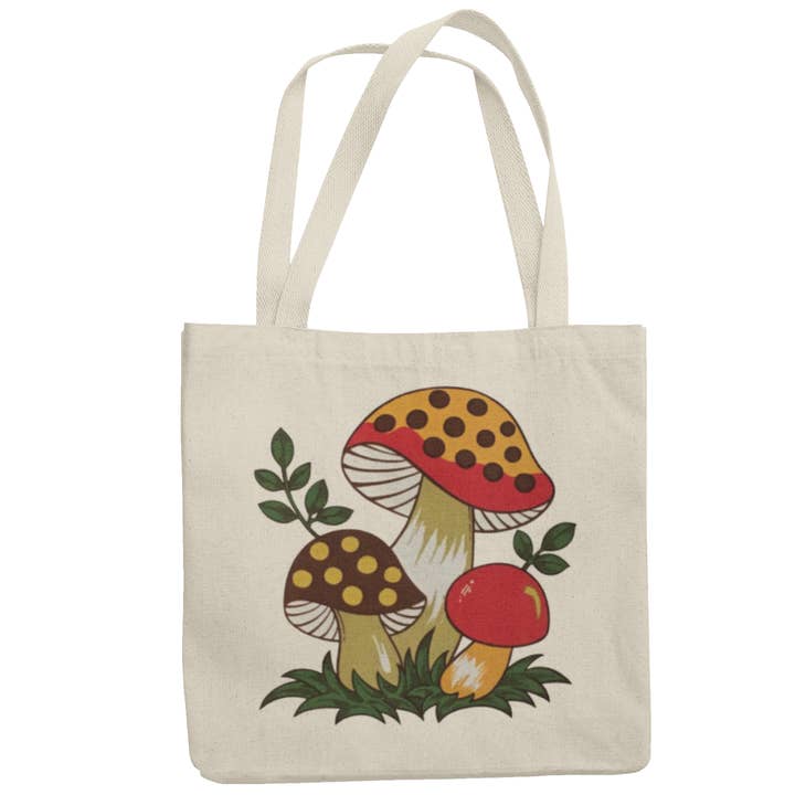 Merry Mushroom Tote Bag for wholesale by Lucky Mfg. Co.