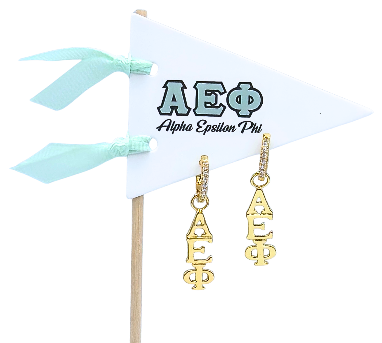 Color Shout - Vente Petits anneaux - Boucles d'oreilles créoles E208 avec lettres grecques de sororité2