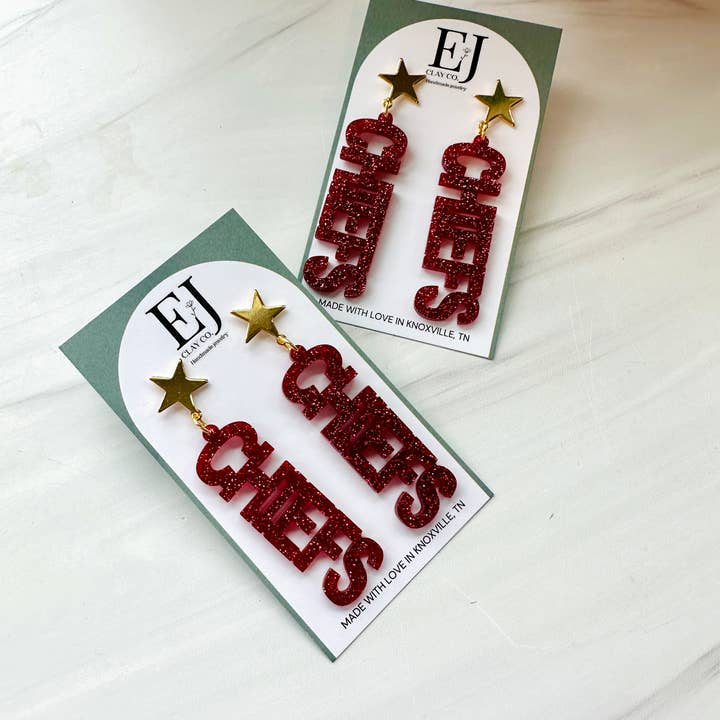 EJ Clay Co - Wholesale Dangle Earrings - CHIEFS 18k Dangles1