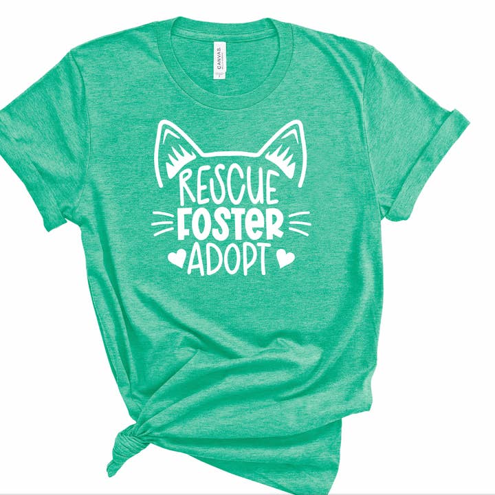 Woofingtons & Company - Wholesale Screen Printed T-Shirt - Women's - Rescue, Foster, Adopt Teeshirt - Pet Lovers Cute T-shirts1