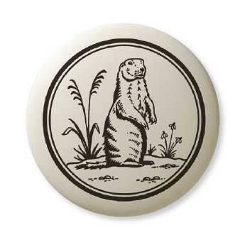 Boîte cadeau pendentif en porcelaine pour chien de prairie pour la vente par Touchstone Pottery