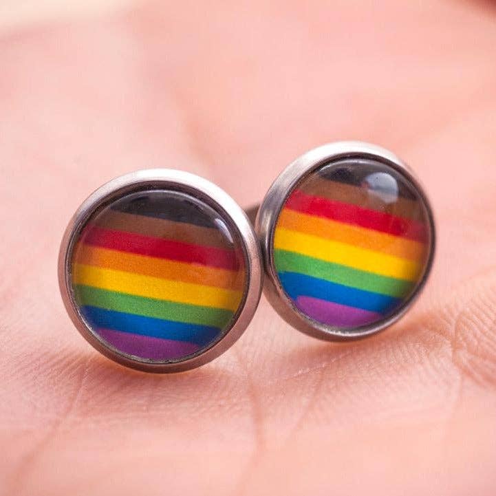 Crafty Queer Studio - Wholesale Stud/Post Earrings - Inclusive rainbow LGBTQ+ earrings - stud or dangle