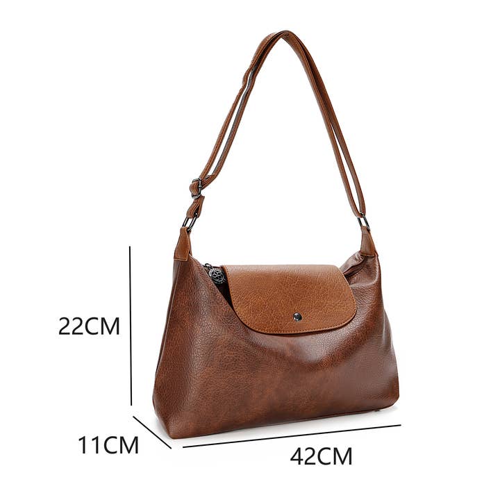 Superbia – wholesale Shoulder bag – women's – Soft Medium Size Slouch Shoulder Bag-9354(Carla Range)5