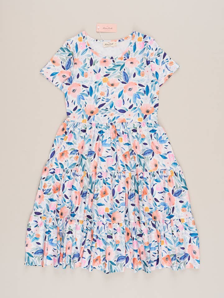 Marie Nicole Clothing - Wholesale Mommy & Me Sets - Blushing Susie Mom & Me Tiered Dress