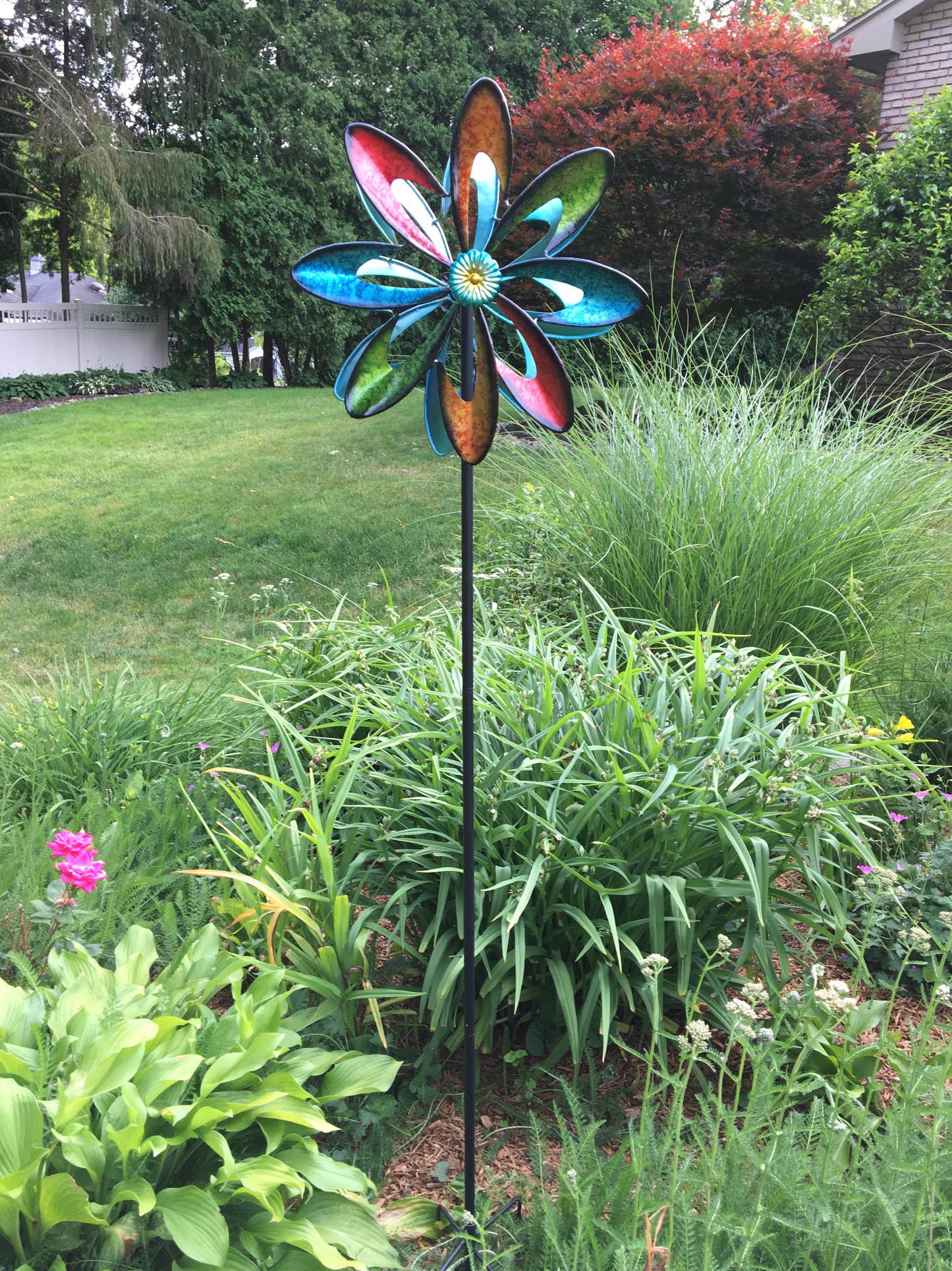 Santa’s Workshop Inc. - Wholesale Wind Spinner - 59" Double Rotating Spinner Stake1