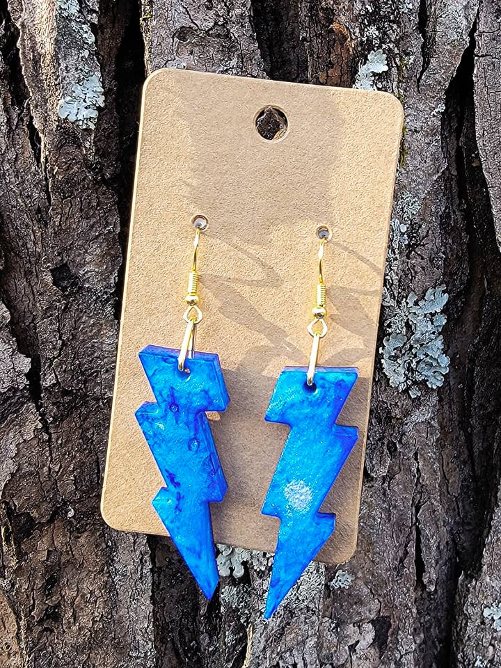 Lightning Bolt Dangle Earrings for wholesale by Loving Appalachia Inc