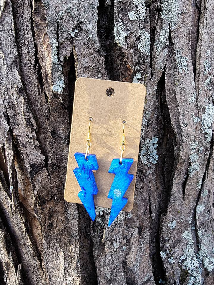 Lightning Bolt Dangle Earrings for wholesale by Loving Appalachia Inc