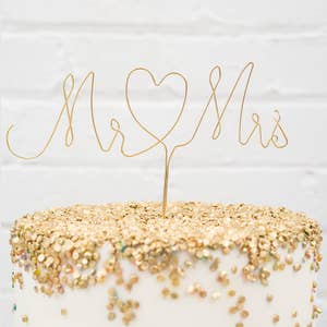 Just Married Cake Topper for Wedding, Round Geometric Cake Topper - Sugar  Crush Co.