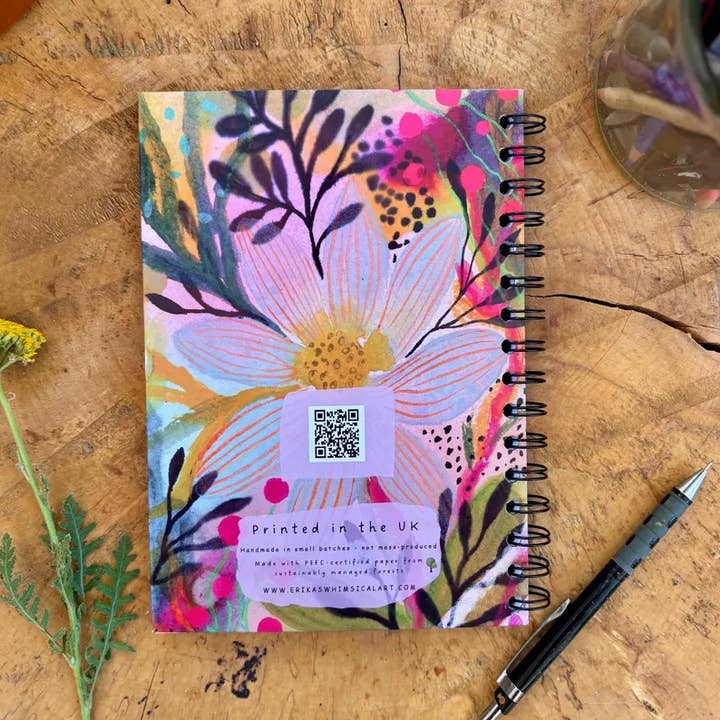 Erika's Whimsical Art – wholesale Notebook – Wild Ideas -A5 Handmade Notebook / Illustrated Journal 3