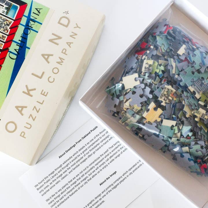 Oakland Puzzle Company - Wholesale Puzzle - Adult - Greetings from Oakland 500-piece Jigsaw Puzzle