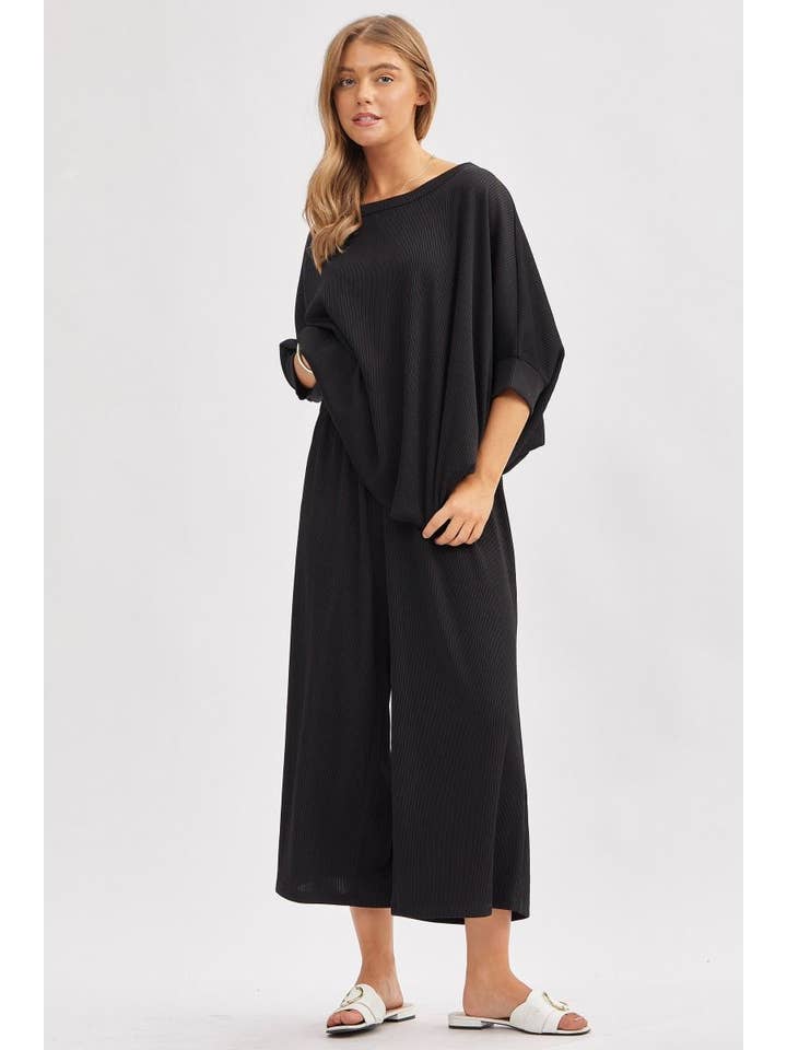 Dear Scarlett - Wholesale Top & Pant Set (NOT Loungewear) - Women's - Solid Blouse + Wide Leg Set TRVSET-BALI23