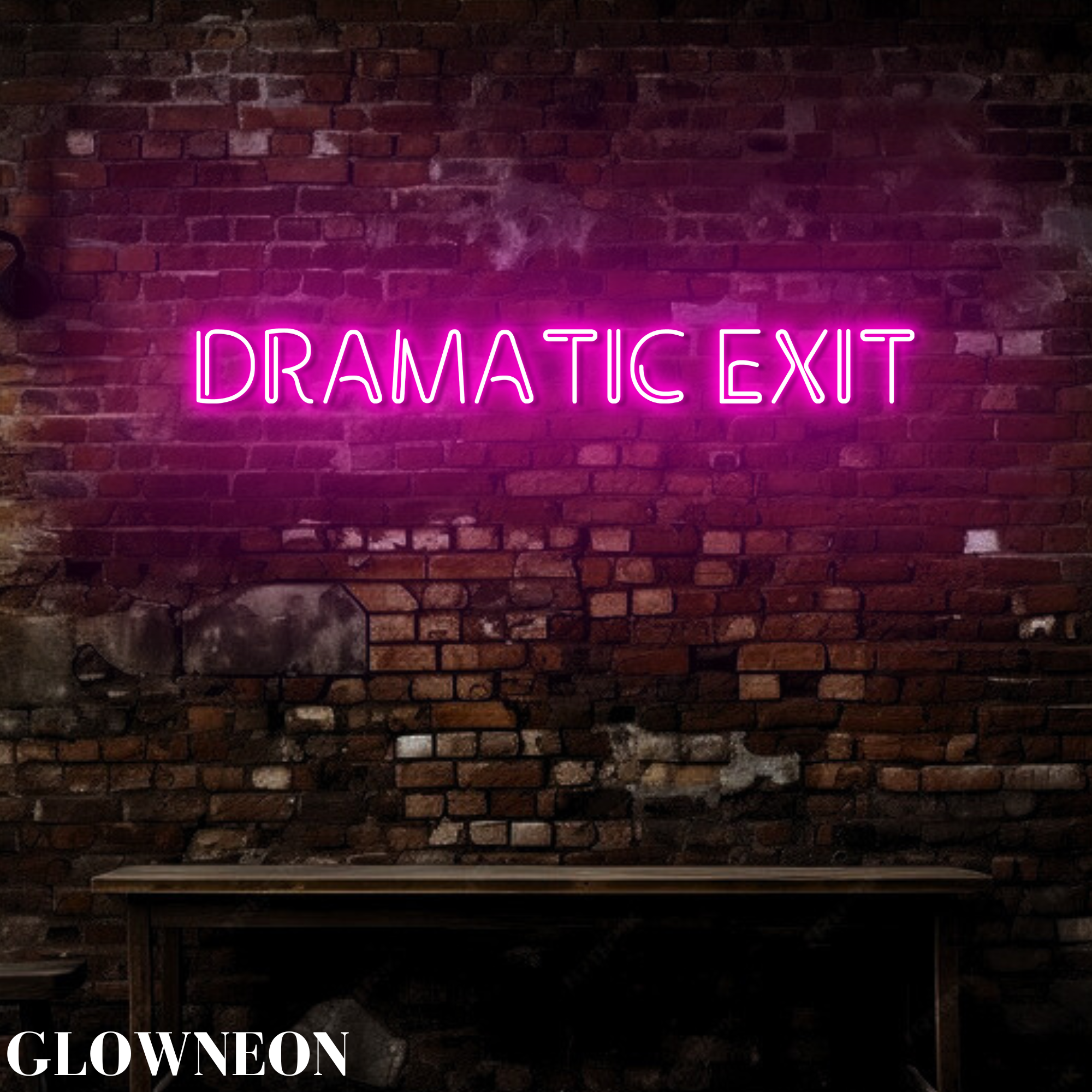 Glow Neon – wholesale Neon sign – Dramatic Exit Led Sign, Funny Exit Way Neon Sign, Exit Sign1