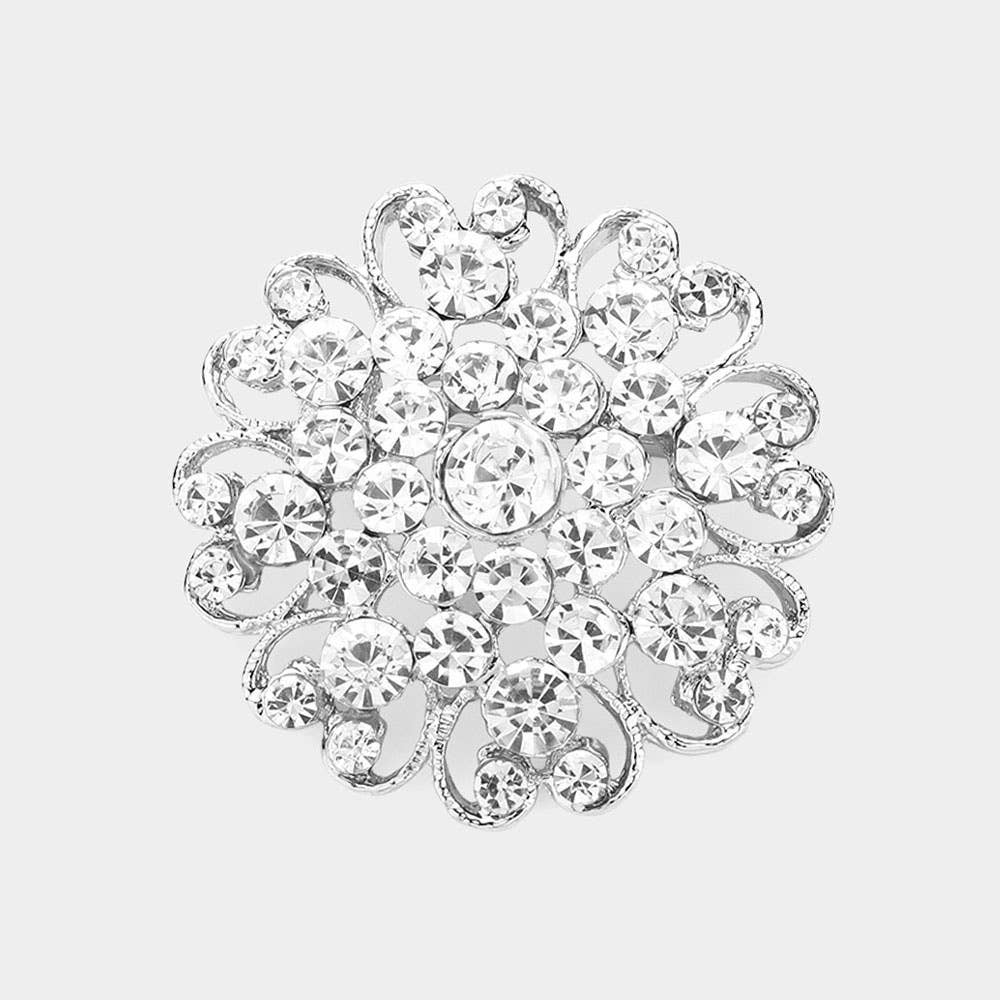 Sensibling Corp. – Engroshandel Broche – Blomsterhjerte Krystal Rhinsten Broche11