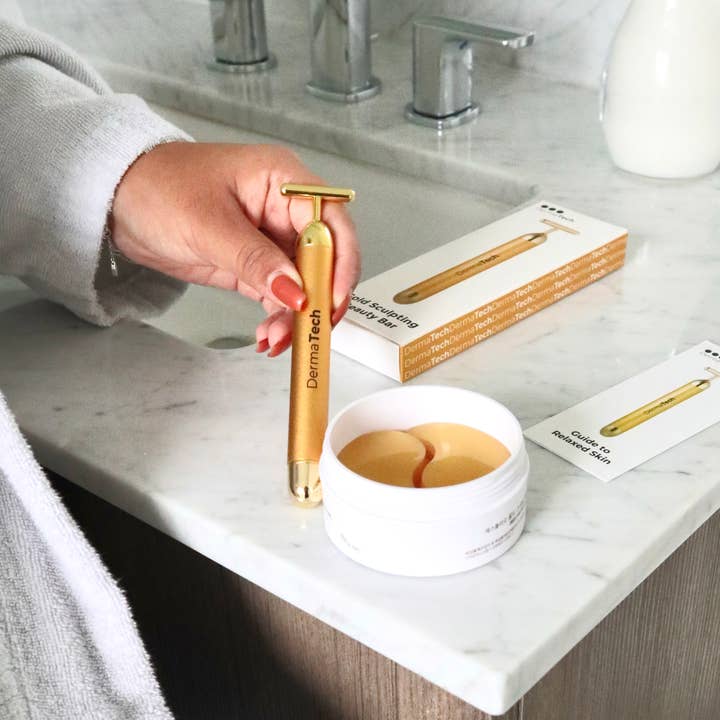 DermaTech Skincare - Wholesale Electronic Skincare Device - Gold Sculpting Beauty Bar