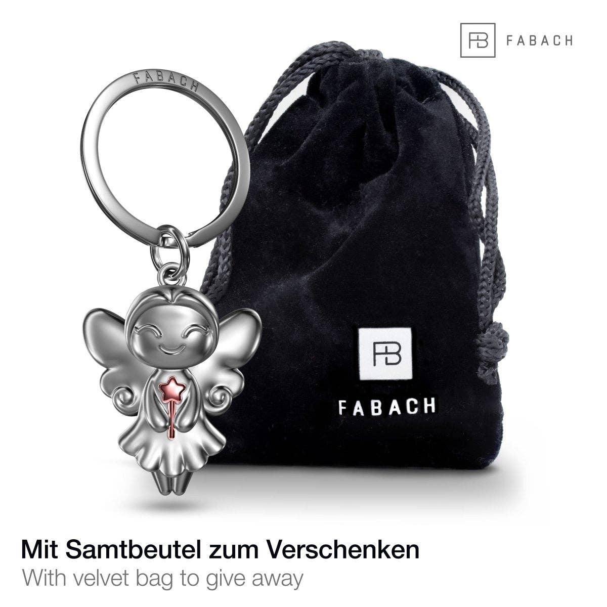 FABACH – Die Schlüsselanhänger-Schmiede – Großhandel Schlüsselanhänger – Unisex – "Fairy" Schlüsselanhänger Fee mit Zauberstab - Niedlicher Glücksbringer Wunschfee Wunscherfüller3