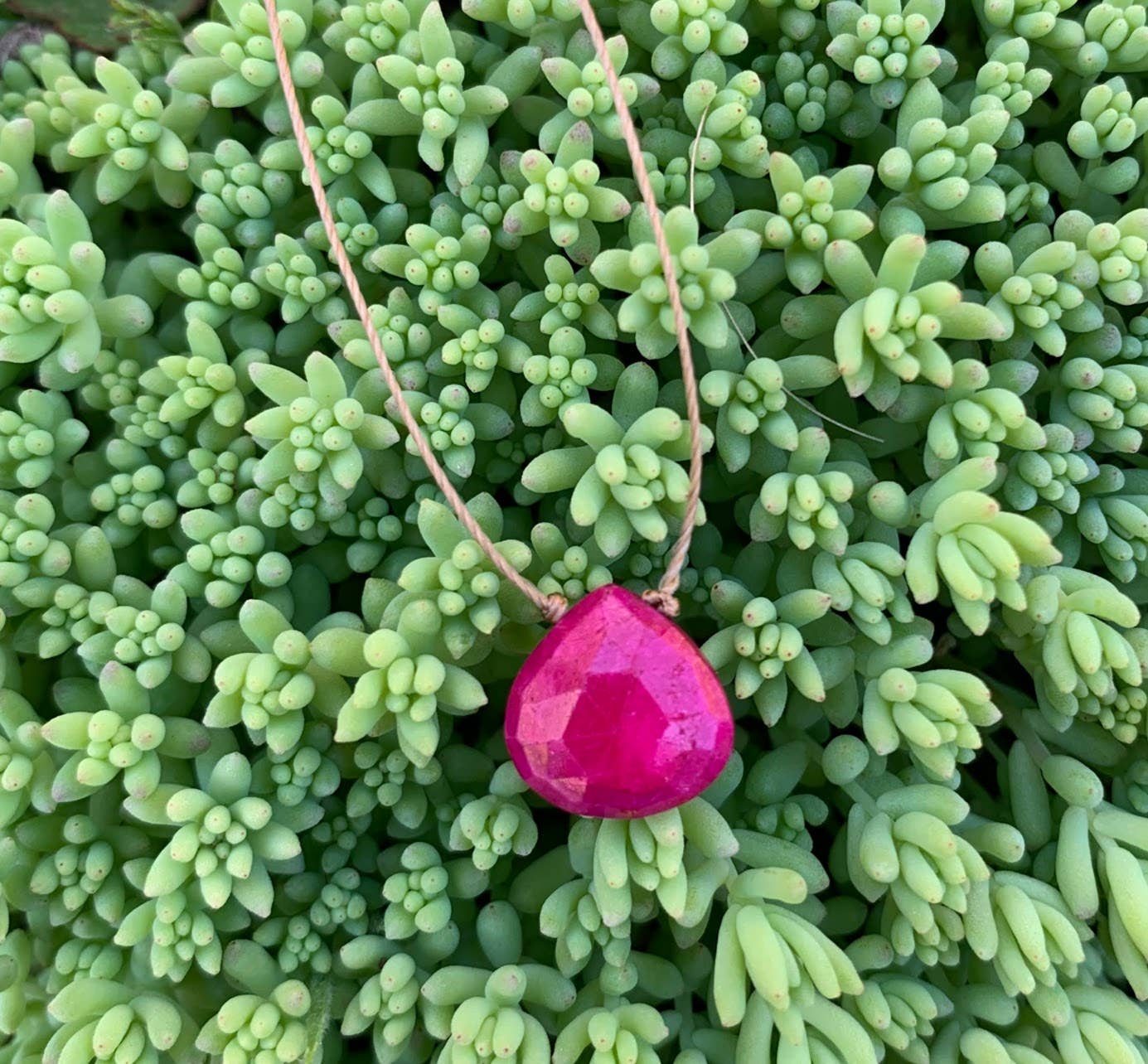 Merelani Designs - Wholesale Pendant/Charm Necklace - Ruby Faceted Teardrop Necklace3