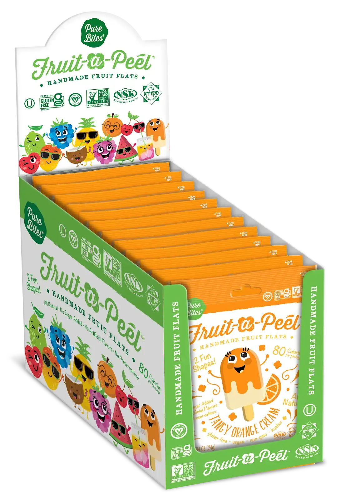 Fruit-a-Peel - Wholesale Fruit Snacks - Fruit-a-Peel Tangy Orange Cream Fruit Flats1