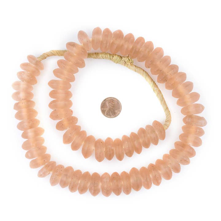 Perles de verre recyclé Jumbo Rose pour la vente par The Bead Chest