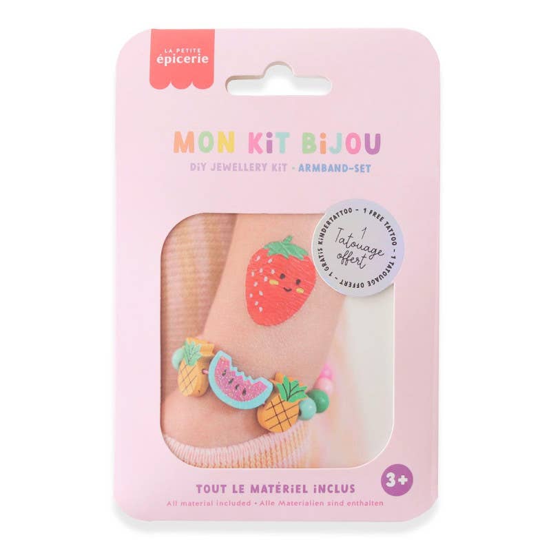La Petite Épicerie - Vente Kit de fabrication de bijoux – enfant - Mon kit bijou enfant - Bracelet Fruits0