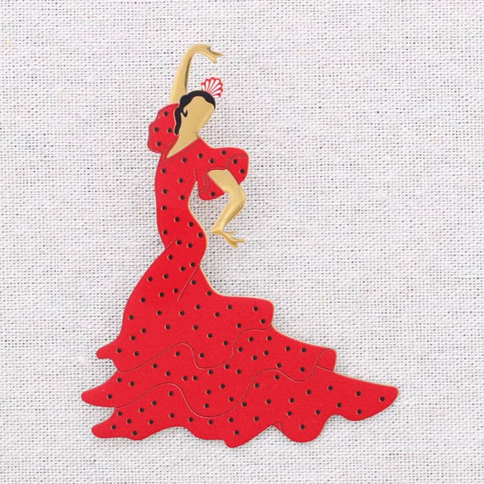 Steel Brooch Flamenco Polka Dots for wholesale by Sonata