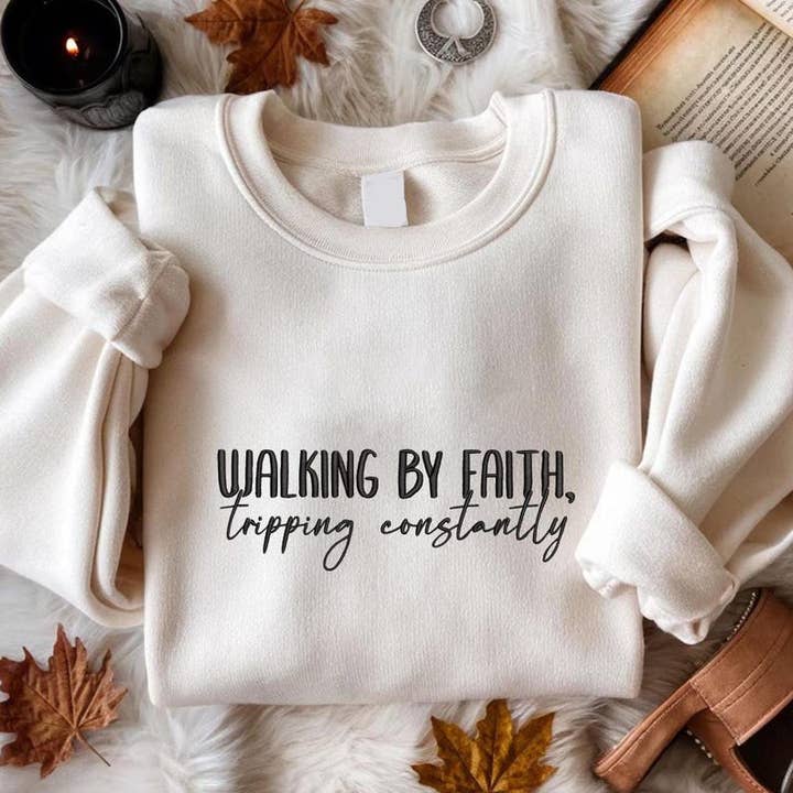 Embroidered Walking by Faith Tripping Constantly for wholesale by STRONG N FREE CDN